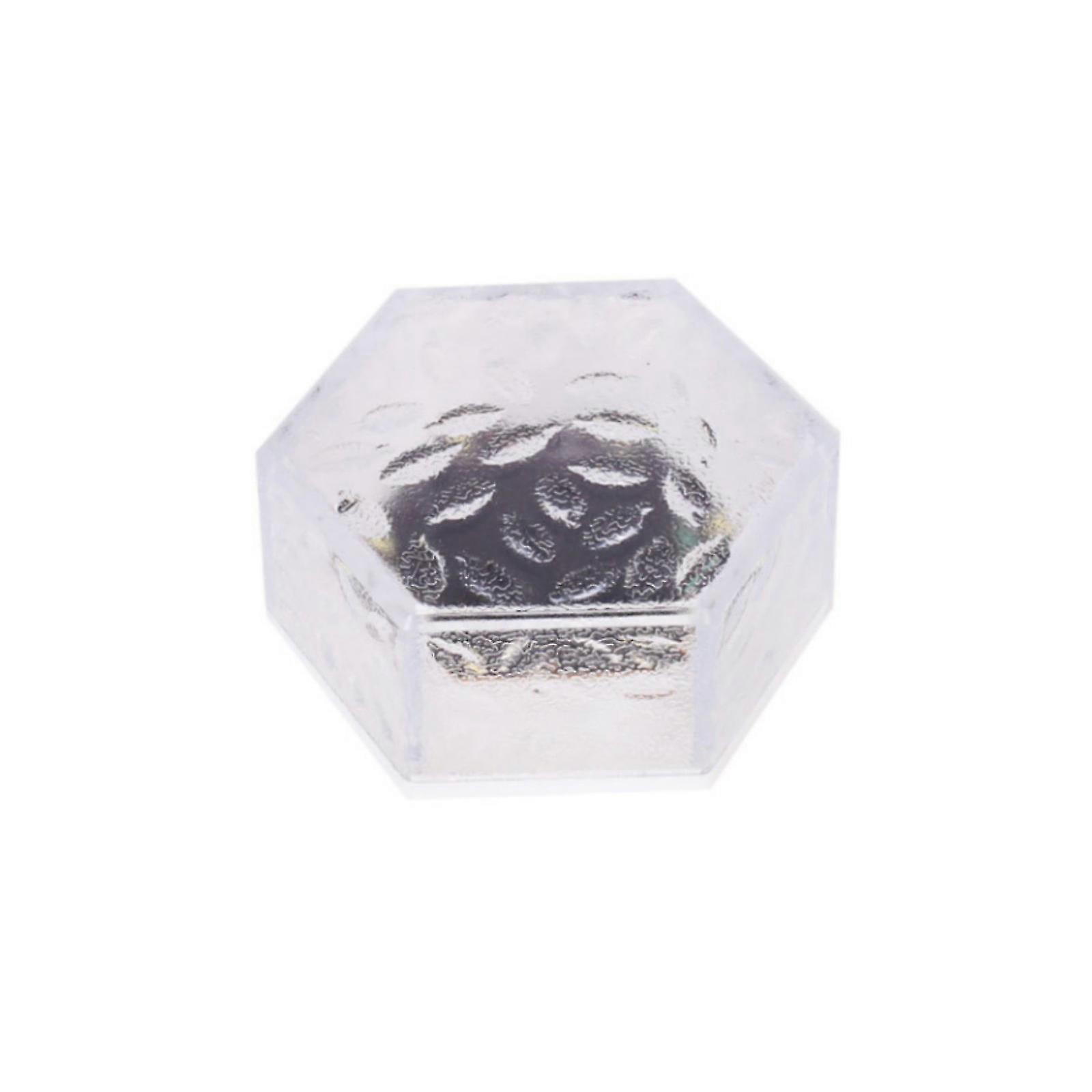 Solar garden light: hexagonal ice brick ground light, ambient white light. 2025