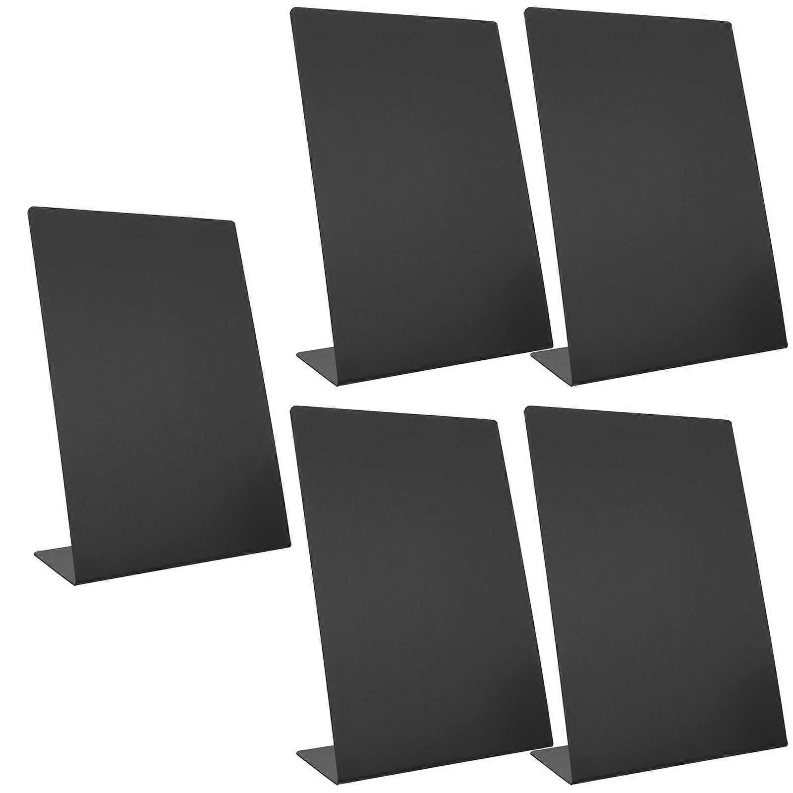 Acrylic Tabletop Sign 5Pcs Round Indication Black For DIY