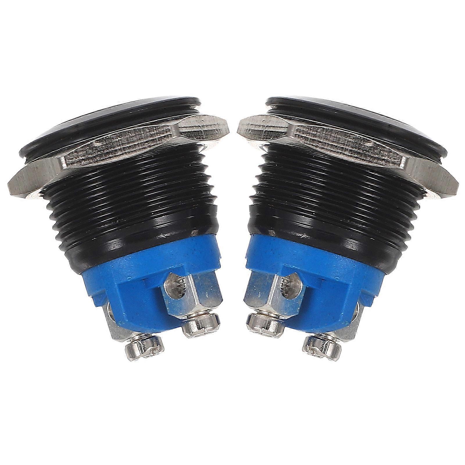 Momentary Push Button Switch for Replacement with Metal Housing 6Pcs