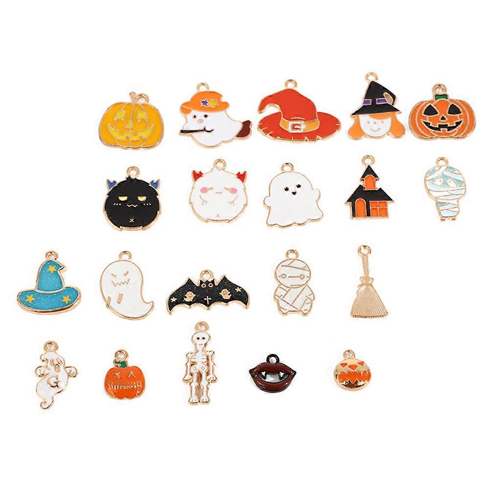 Assorted Color Halloween Charms Alloy Pendants for DIY 40 Pieces