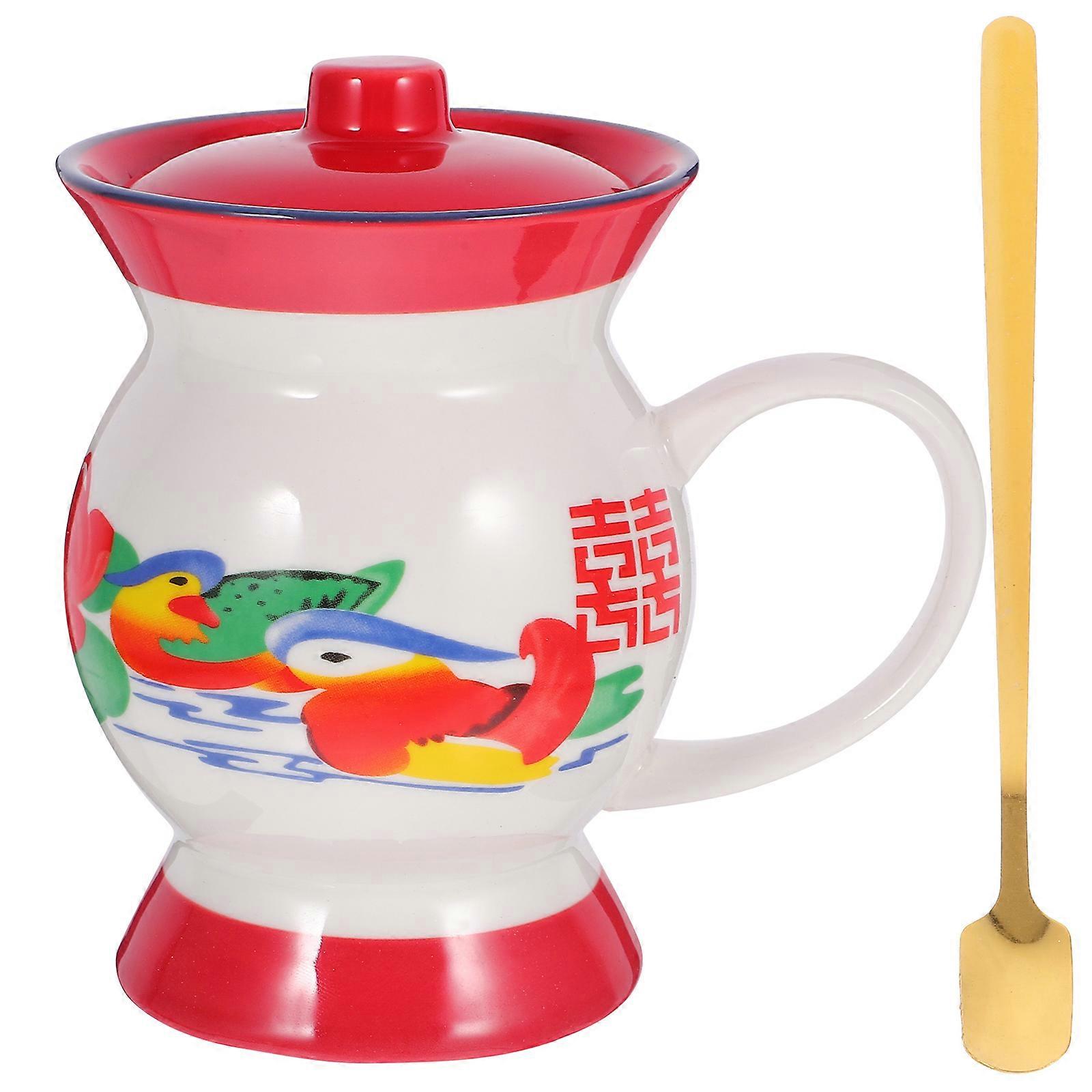 Retro Drinking Cup Set 4Pcs Suitable For Adults In Red With Heat Retention Function Perfect For Home Use