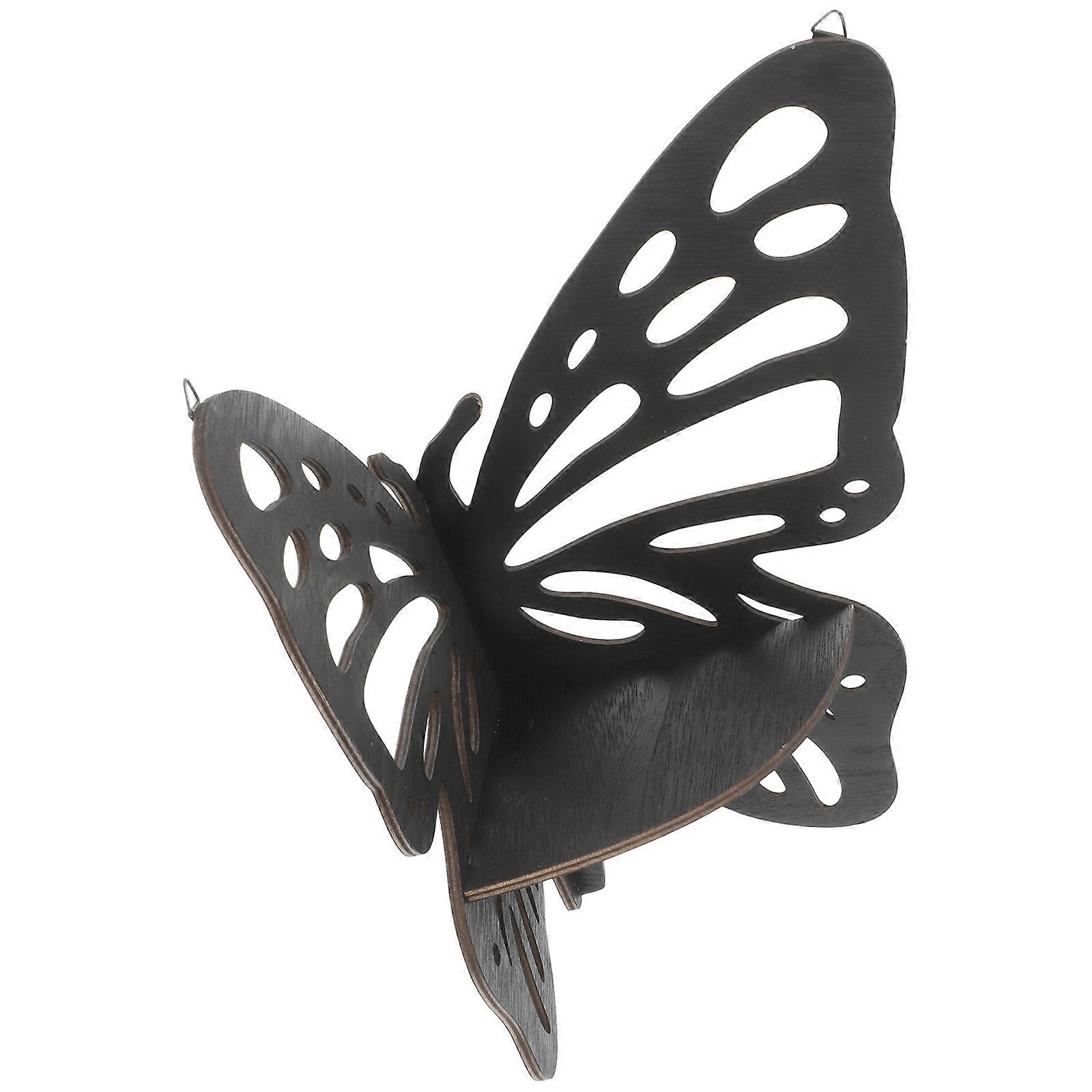 Butterfly Corner Shelf Wood Wall Rack for Storage 2Pcs