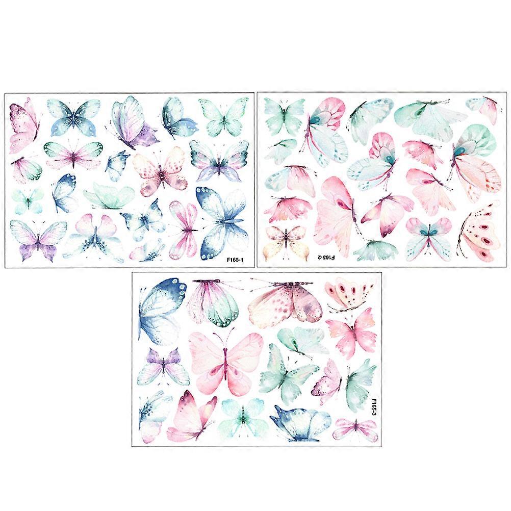 5 Sets Of Assorted Color Butterflies Wall Stickers For Children Bedroom Decorative Glow In The Dark 30X21Cm