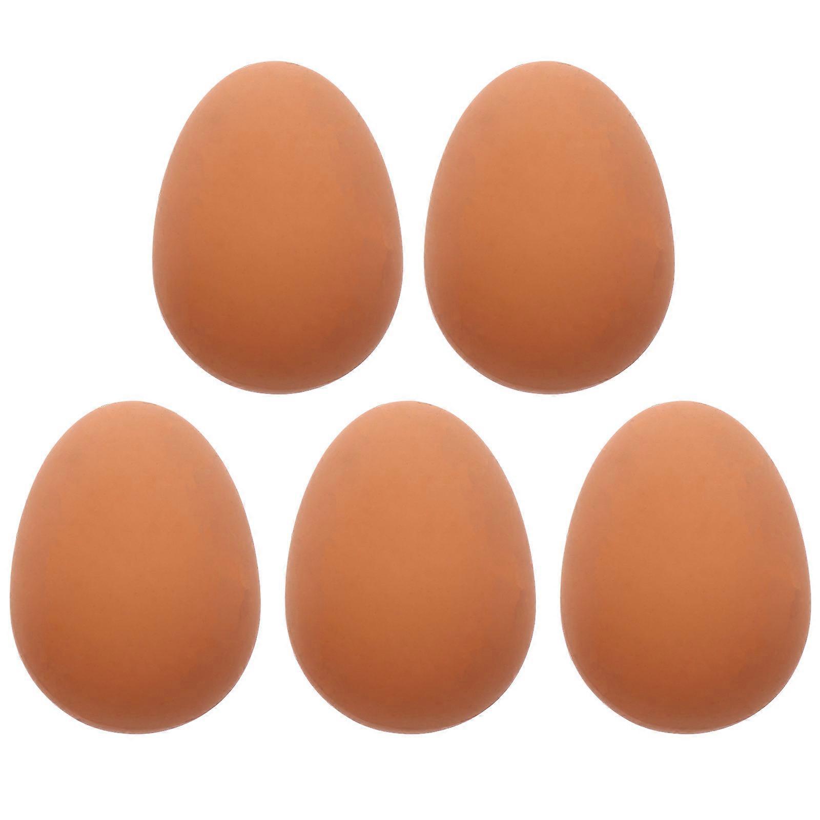 Simulation Eggs Toy Bounce Ball for Pet Use 10Pcs Khaki