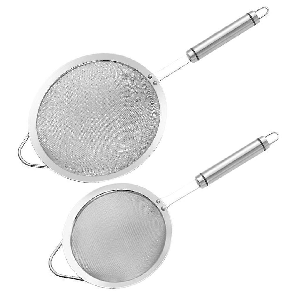 Fine Mesh Strainer 6 Pcs Soy Milk Filtering Cookware 14.6X7.1X9.4In Rectangular Silver Kitchen Utensil