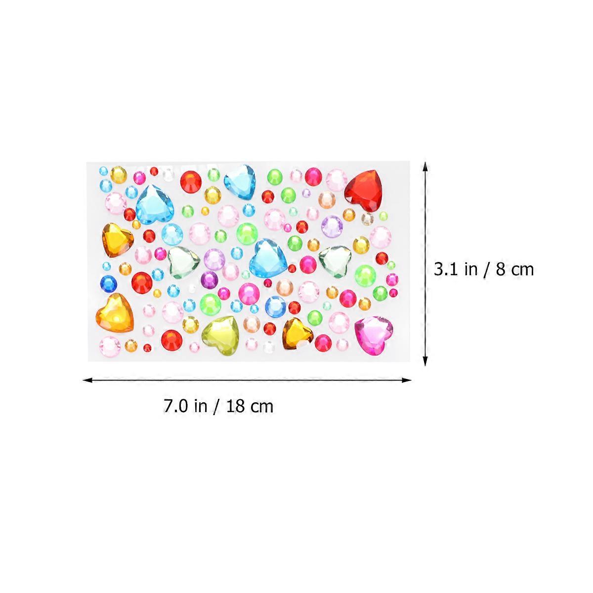 Αυτοκόλλητα με χάντρες τηλεφώνου, κρυστάλλινα ακρυλικά στρας σετ για διακόσμηση 5 φύλλων