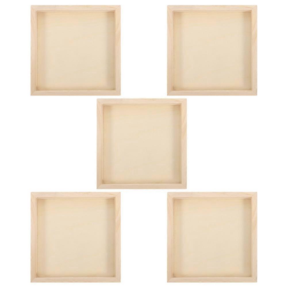 Wooden Tray Small Wooden 3D Puzzle Sorting Trays for Puzzle Organization 15Pcs