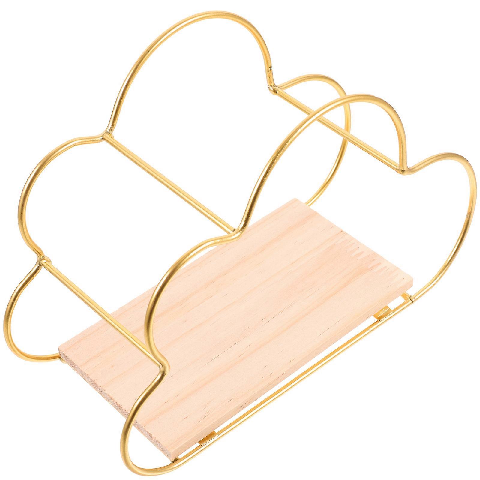 Wall Mounted Floating Shelf Golden Shelf for Storage 5Pcs Set