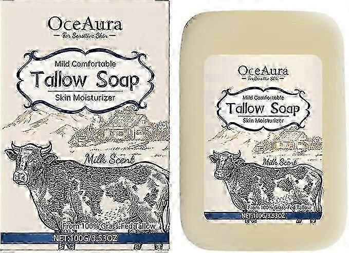 Tallow Soap, Natural Soap Bar for Face&Body, Deep Clean Beef Tallow Soap, for Nourishing&Moisturizing&Smoothing, Bar Soap for All skin