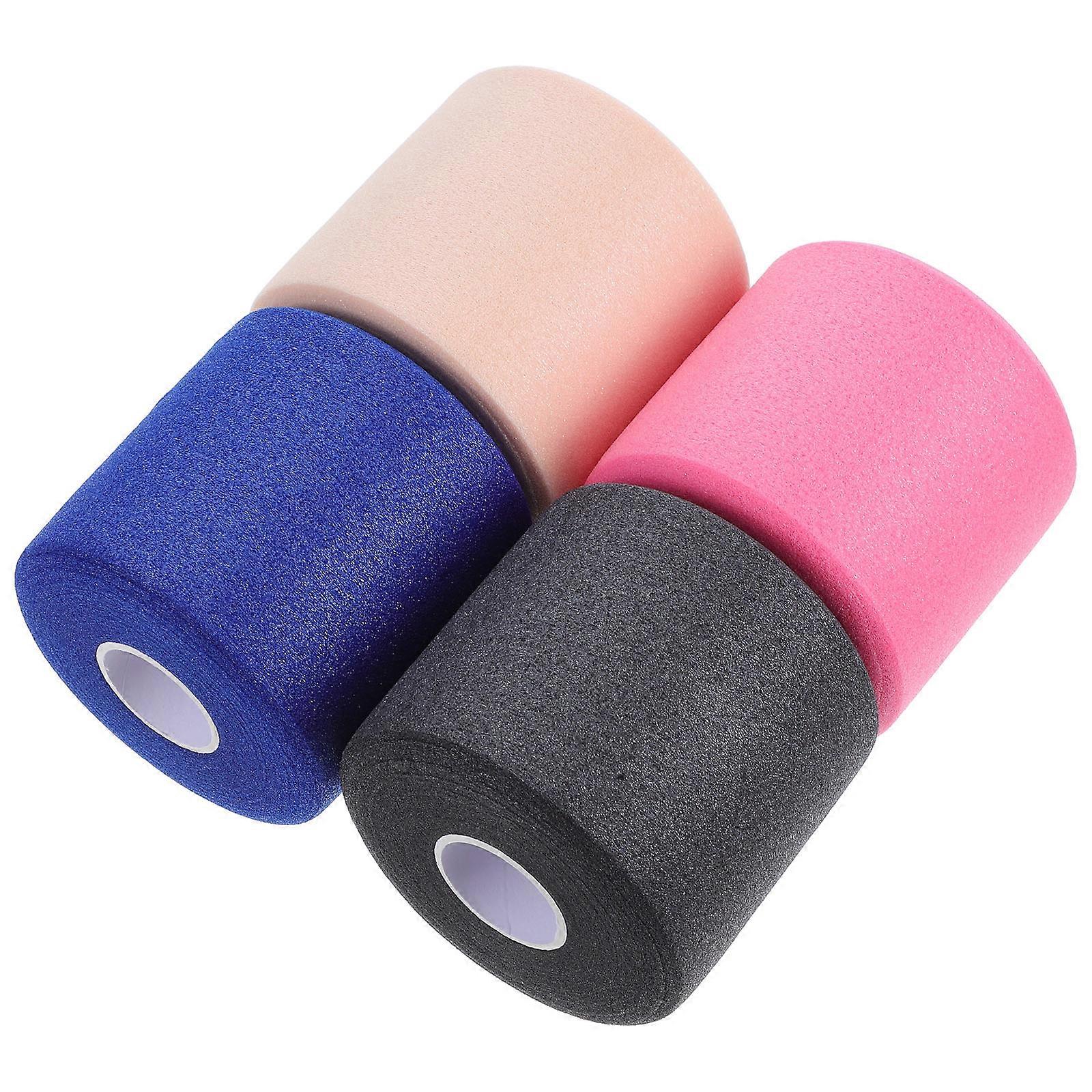 Athletic Tape Set 4Pcs Pre Wrap Sports Wrap For Knee Wrists Hands Elbows With Assorted Color Cushioned Design And Joint Protection