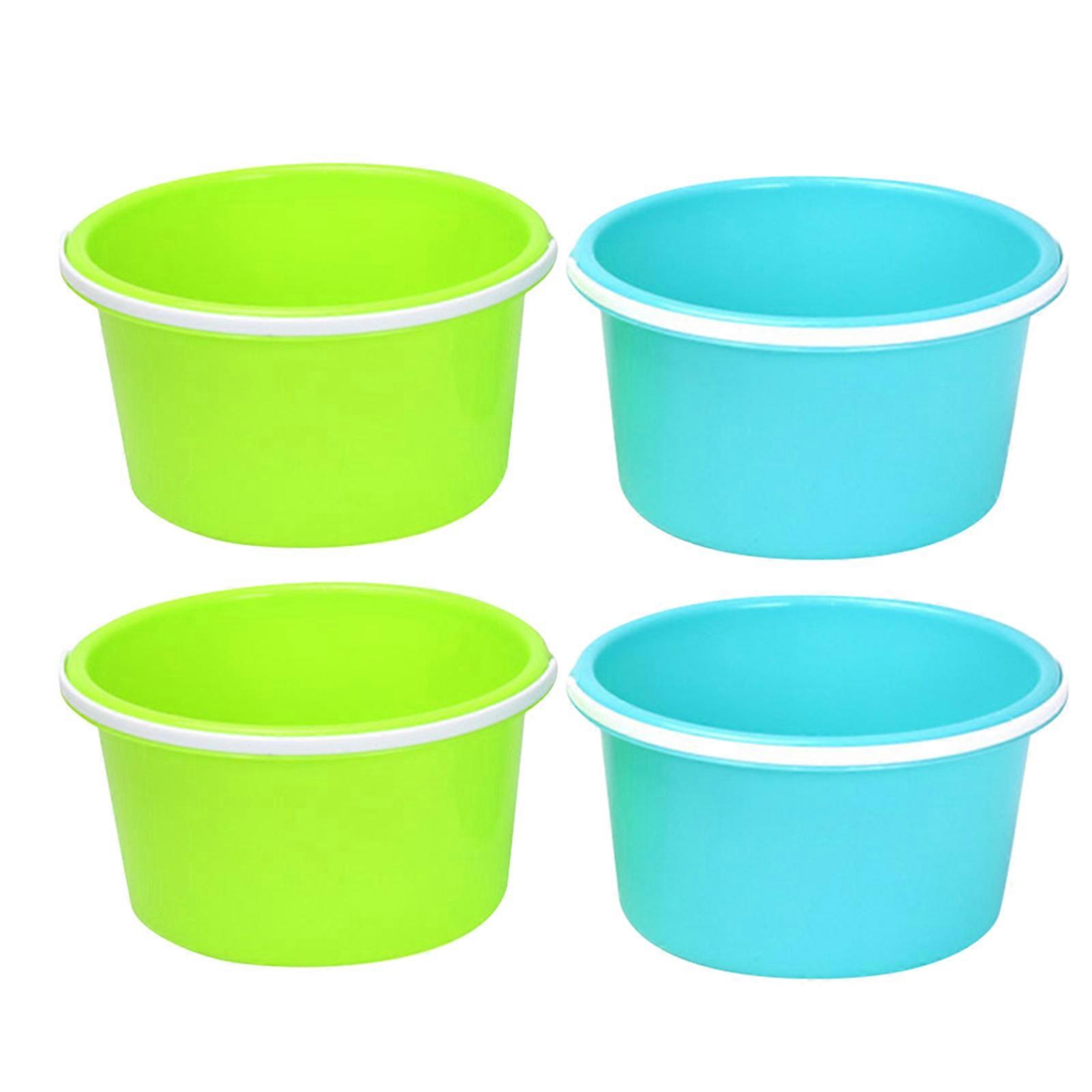 Assorted Color Sand Bucket Plastic Beach Pail for Storage Use 8Pcs