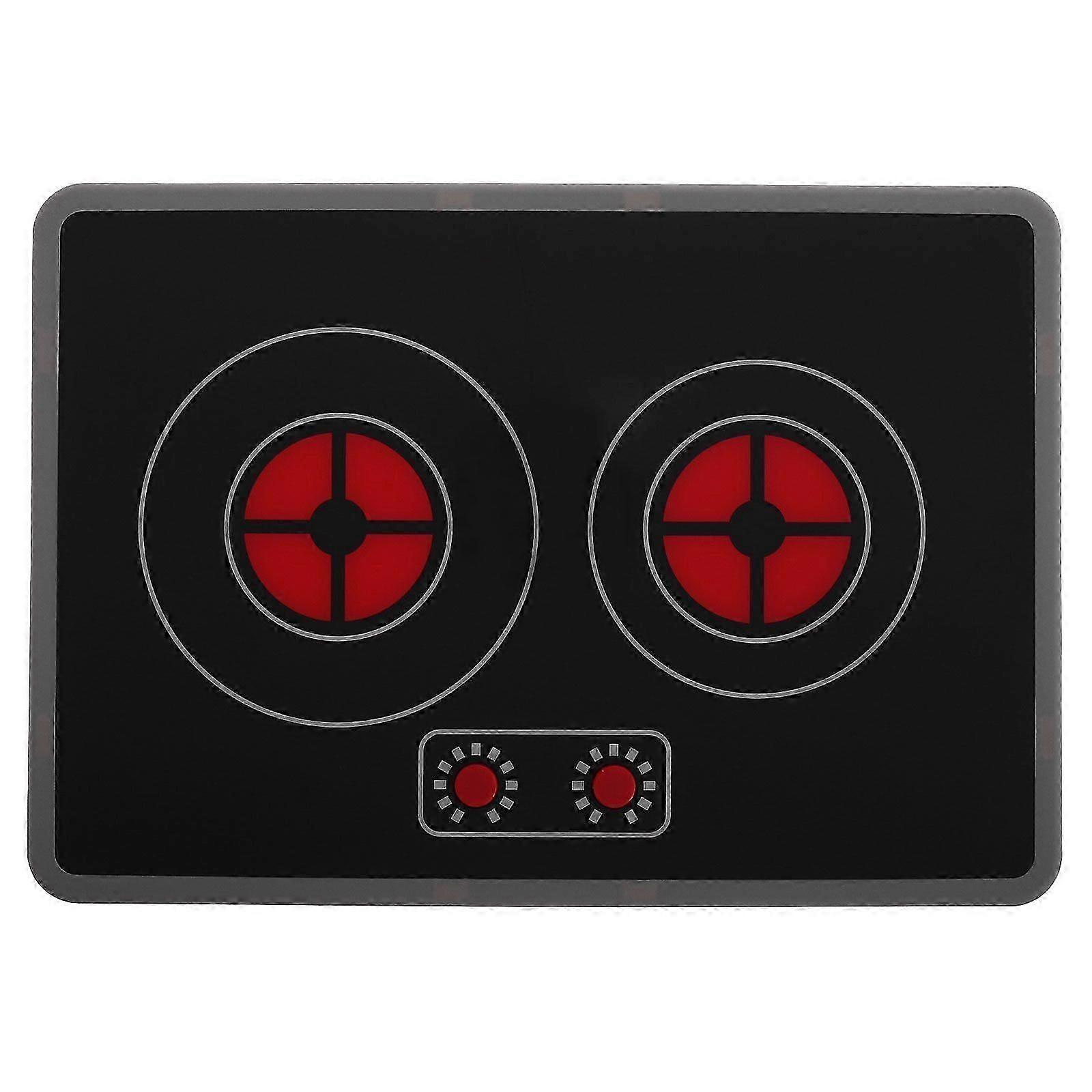 כיריים אינדוקציה מציאותיות עם אפקטים של אור צעצוע מכשירי מטבח לילדים להעמיד פנים לשחק צעצוע קריקטורה מטבח אינדוקציה כיריים דגם צעצוע לפעוטות ילדים