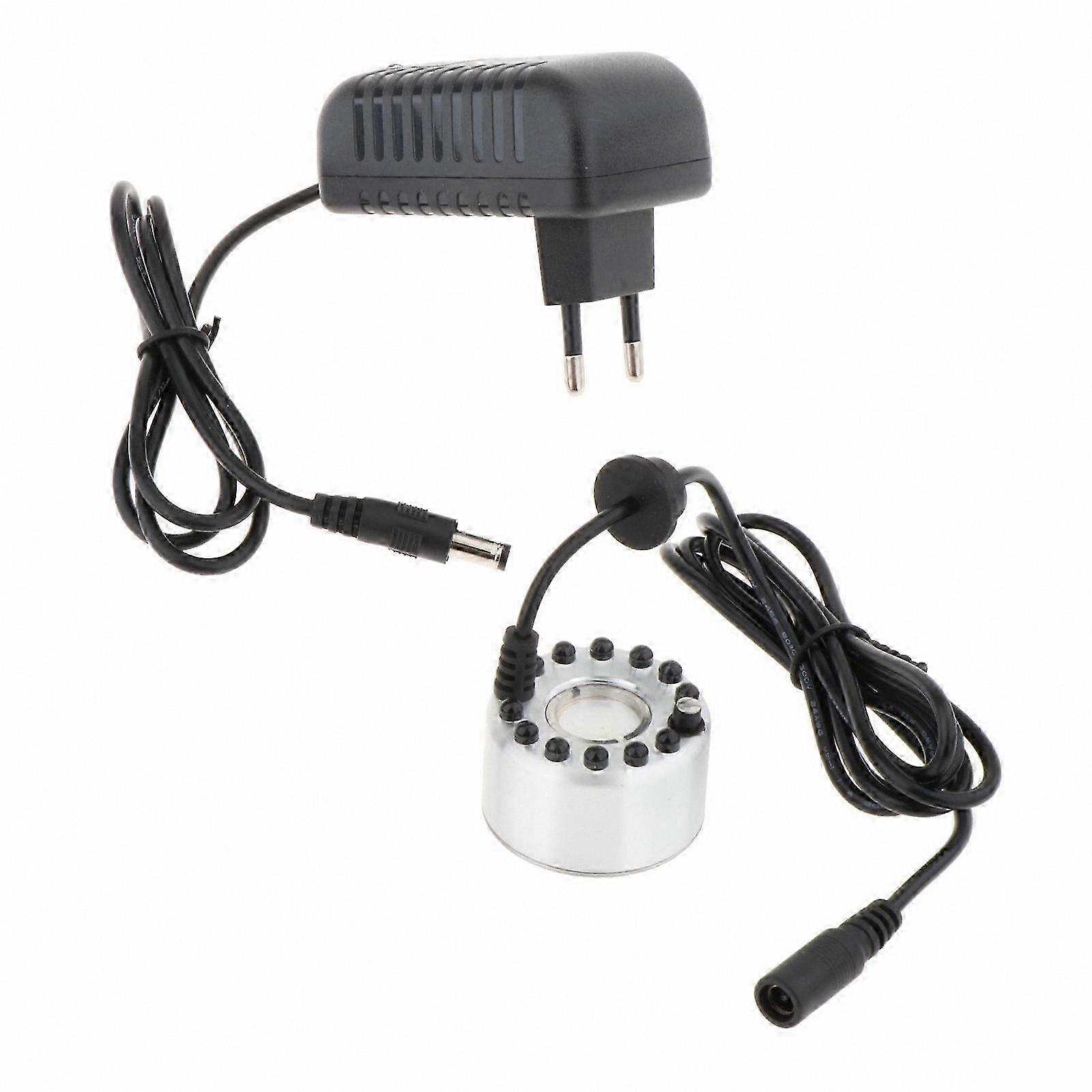 Fog Atomizer Humidifier with 12 LED Lights for Ponds, EU Plug 220V