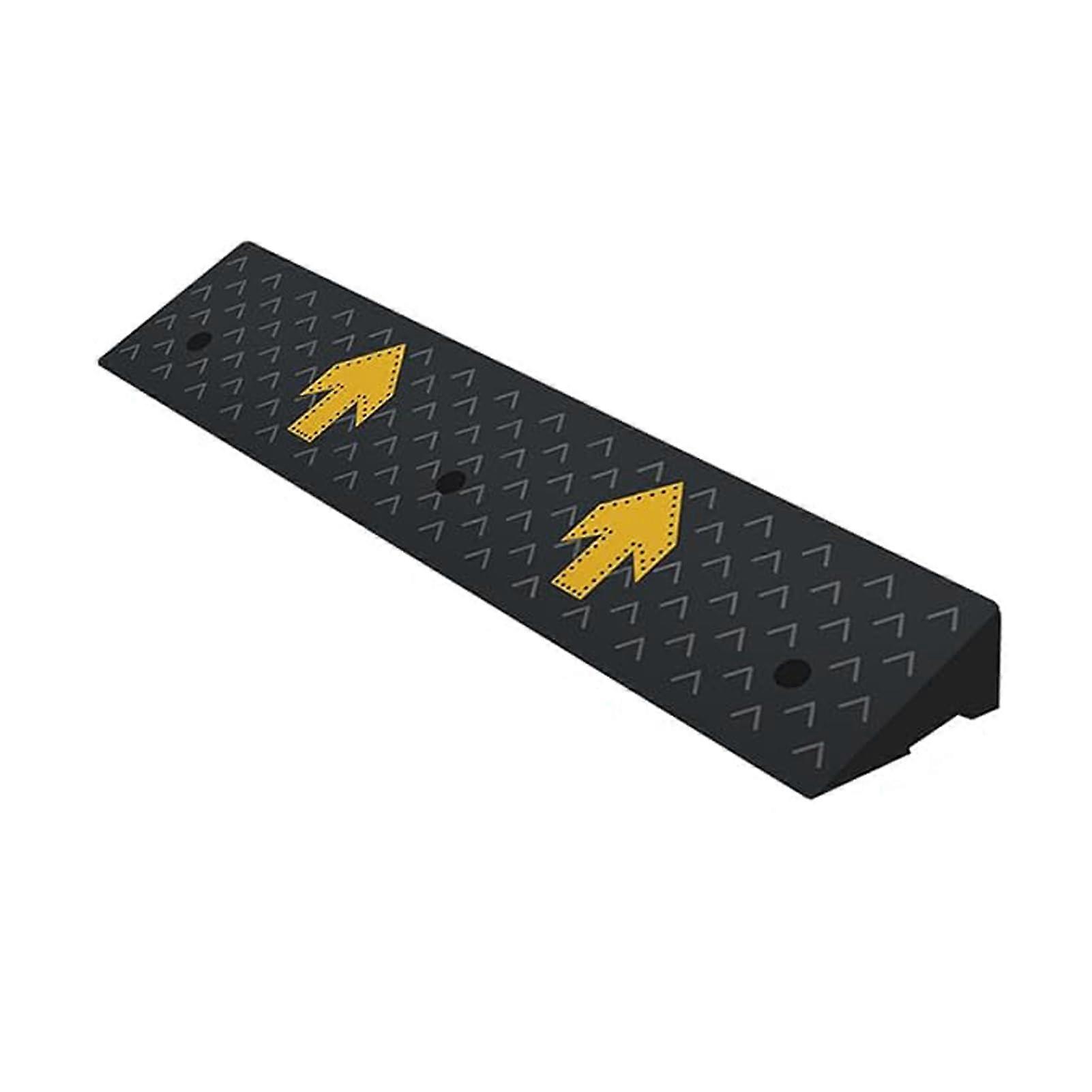 Heavy Duty Rubber Threshold Ramp Portable NonSlip Curb Ramp For Wheelchairs 50X80X11 CM Black Home Access Solutions