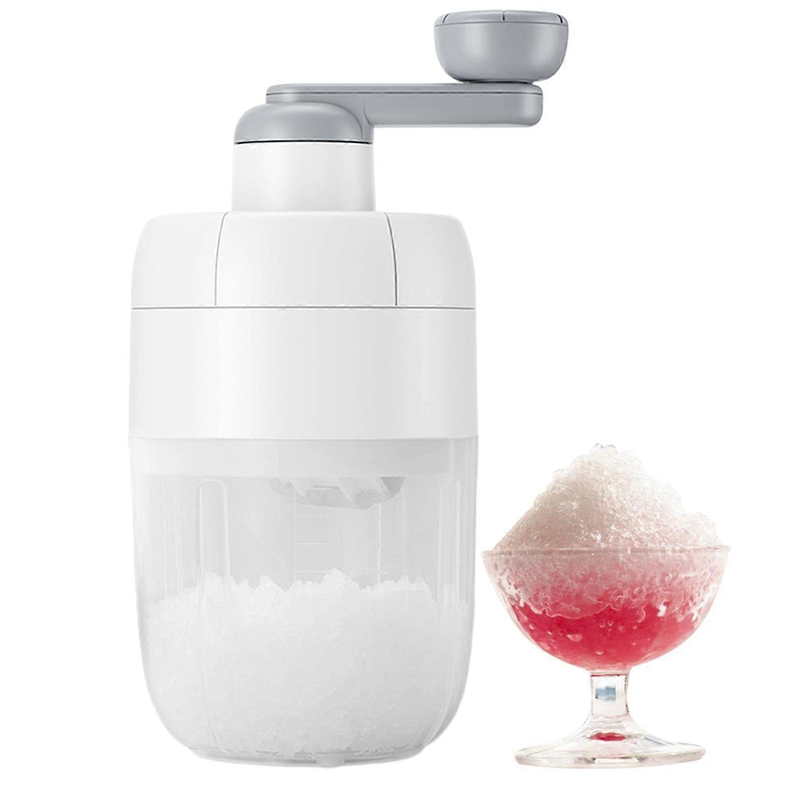 1000ml Manual Ice Crusher,Reusable Detachable Ice Shaver Cocktails Hand-Crank Ice Shaver with Ice Cube Mold, Mini Portable Manual Ice Shredding