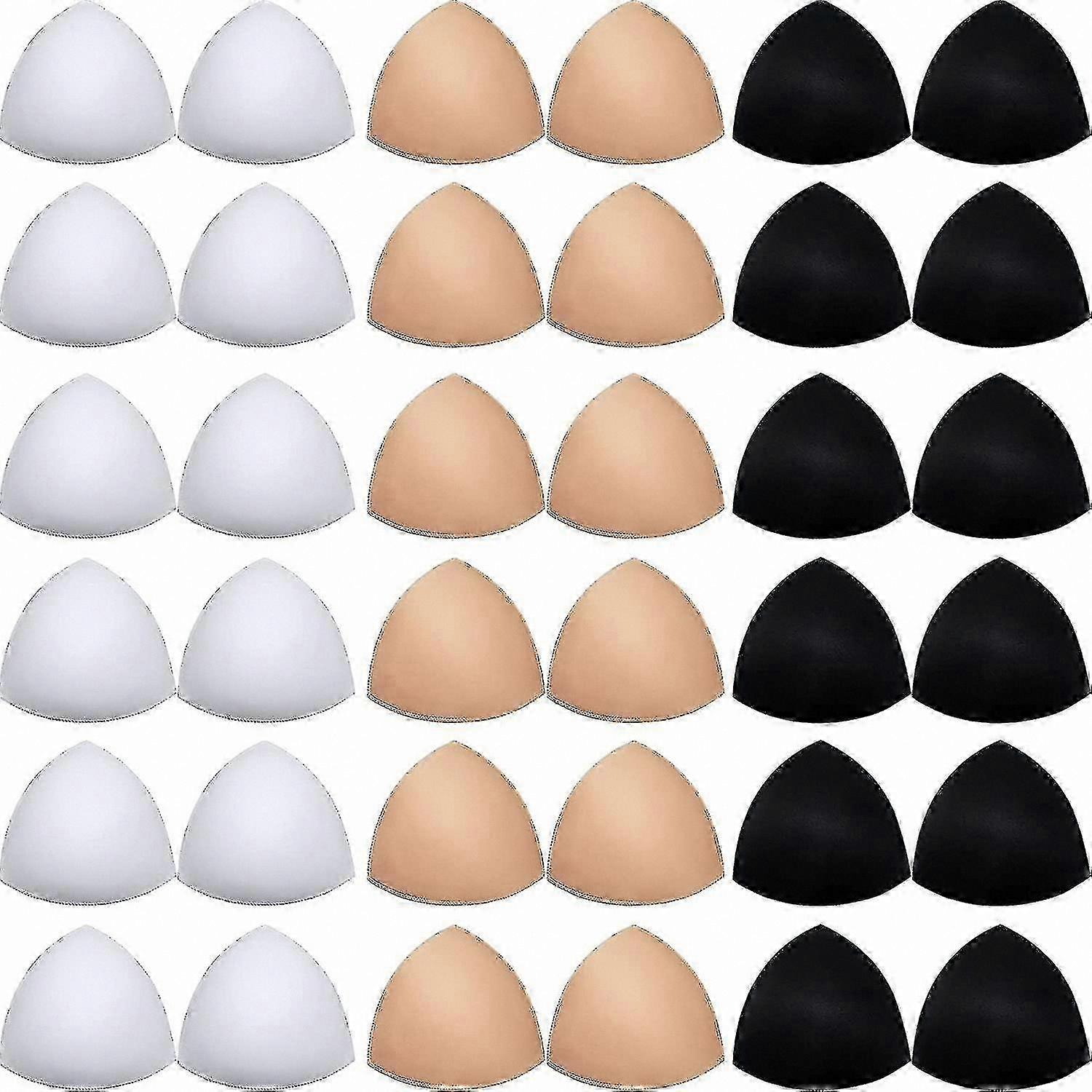 Triangle Bra Pads for Women - 18 Pairs Soft Push-Up Inserts for Enhanced Comfort & Support