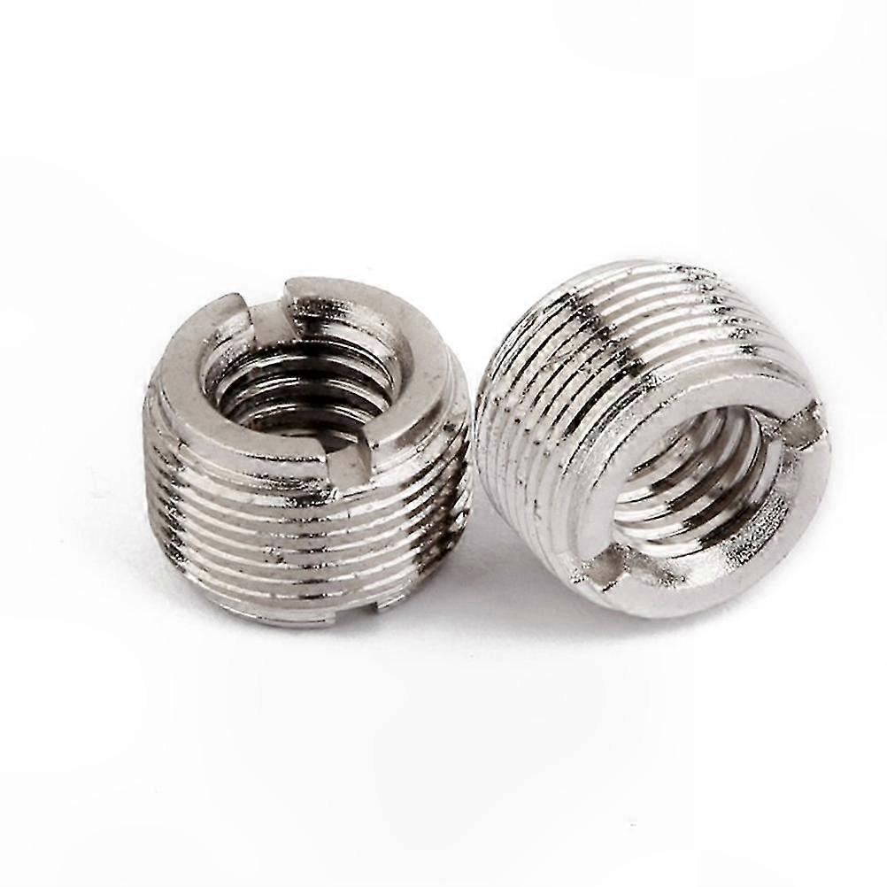2-Pack Microphone Stand Adapter Nut with Threaded Screws for Mic Clamps