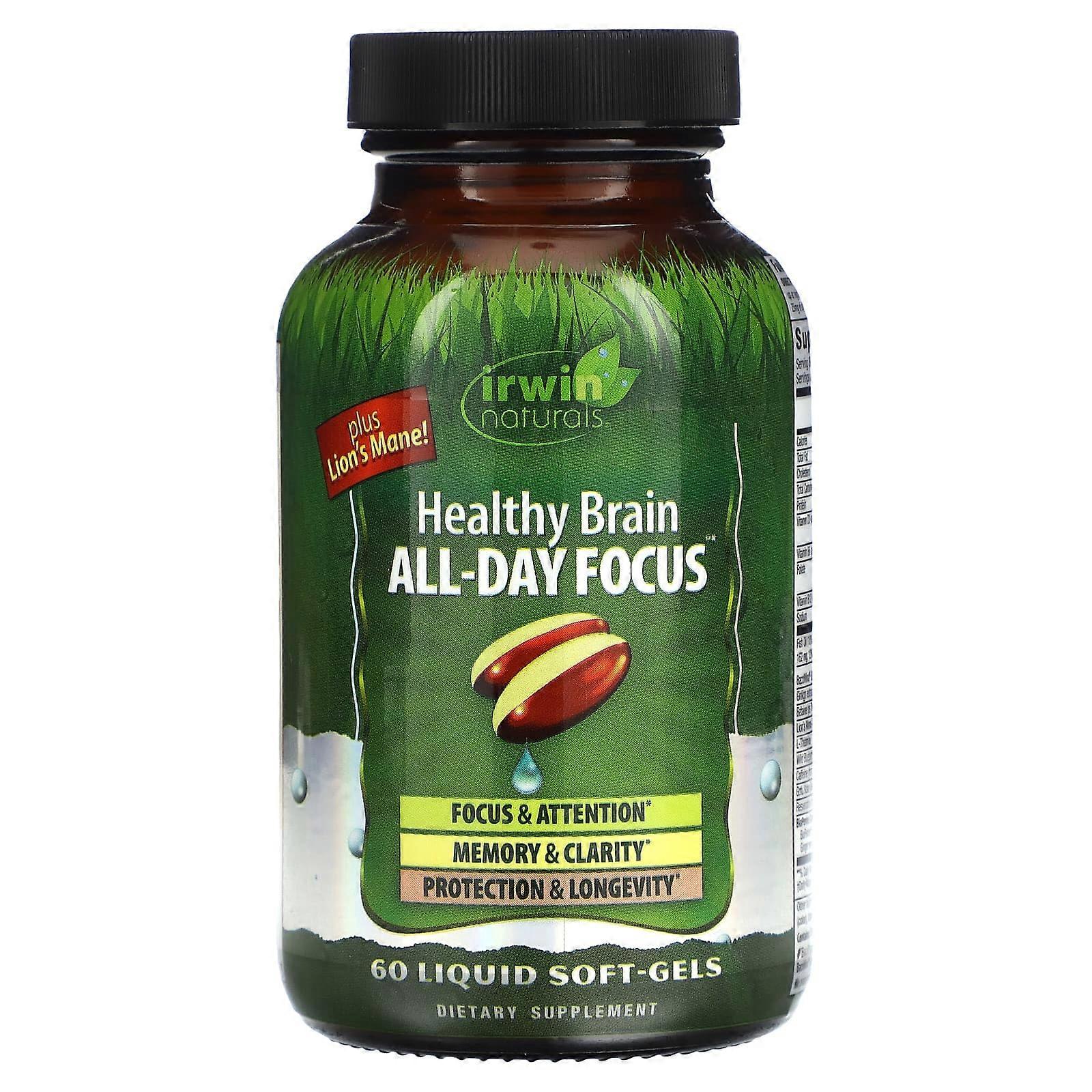 Healthy Brain, All-Day Focus, 60 Liquid Soft-Gels