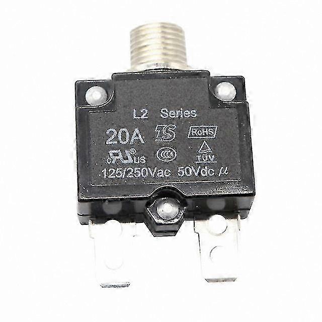 12V 5A-30A Push Button Resettable Thermal Circuit Breaker, Panel Mount, Overload Reset, Fine Workmanship
