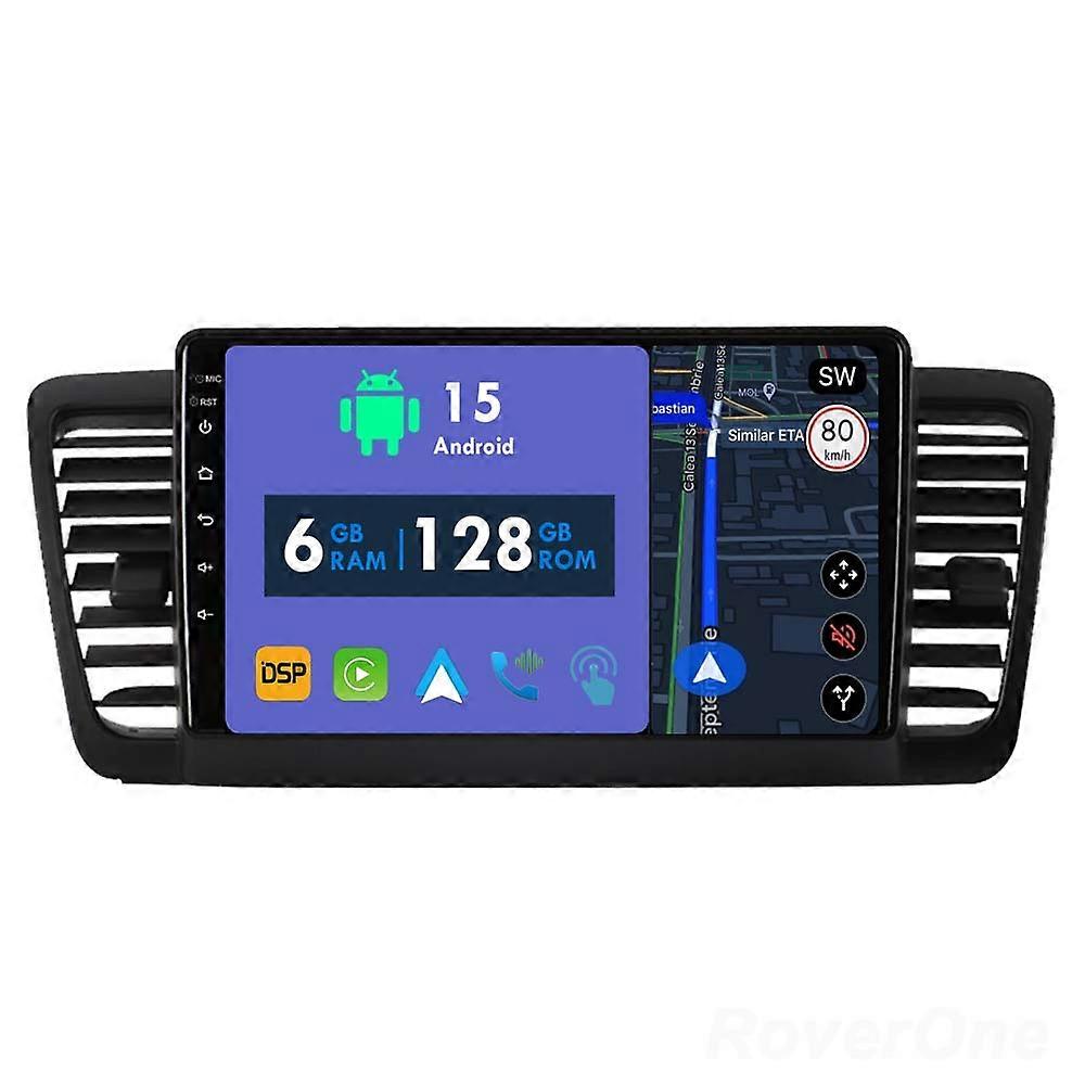 Car Radio 6G+128G CarPlay GPS Navigation Head Unit for Subaru Outback 3 Legacy 4 2003 - 2009 Android Auto Bluetooth Stereo Touch Screen