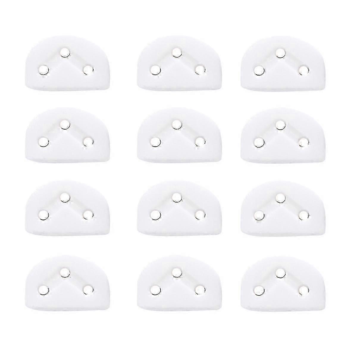 12pcs Classical Guitar Rollers String Trees Retainer Guides Guitar String Locks Nut Block Clamp, Wh