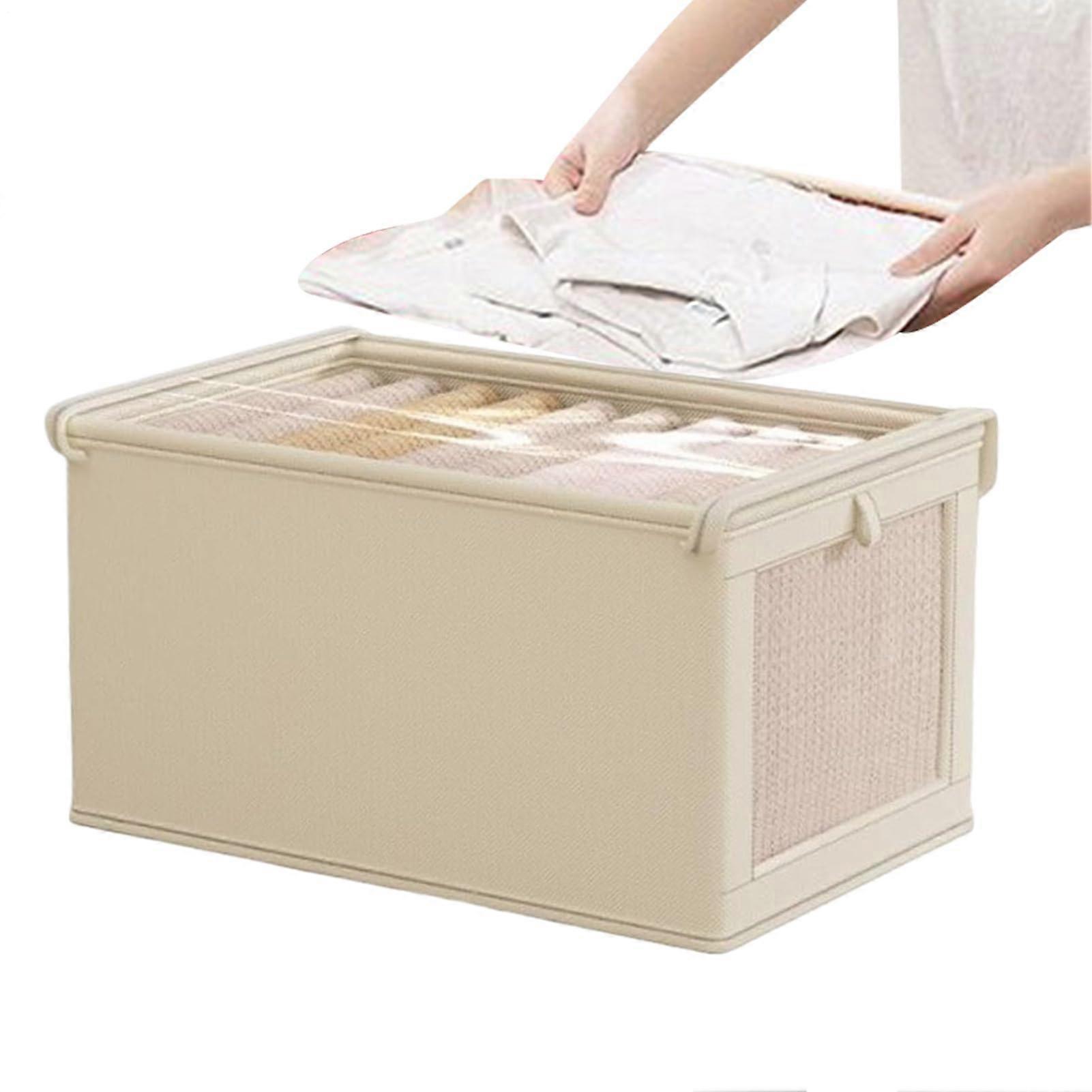 Clothing Storage Containers  Wardrobe With Foldable Baskets, Textile Bins For Blankets, Duvets And Clothes XL