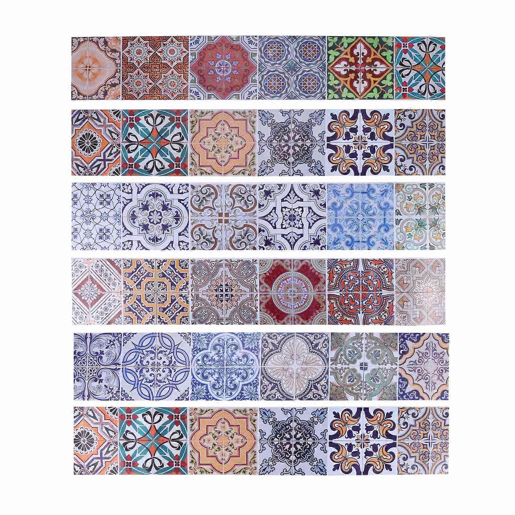 Peel and Stick Tile Backsplash Stair Riser Stair Mural Decals