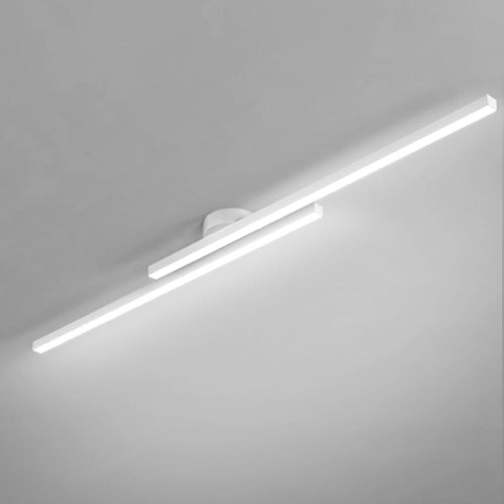 LED Linear Ceiling Light 120cm White 6000K  Modern Flush Mount Hallway Fixture | Minimalist LongStrip Ceiling Lamp