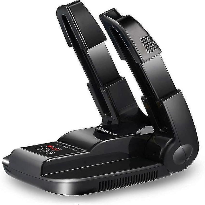 Sèche-chaussures portable avec support réglable, minuterie et séchage rapide.