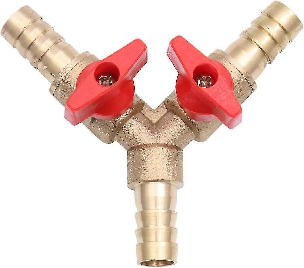Brass Y Shutoff Terminal 3 Way Pipe Fitting Ball Valve For Combustible Gas Device 10mm