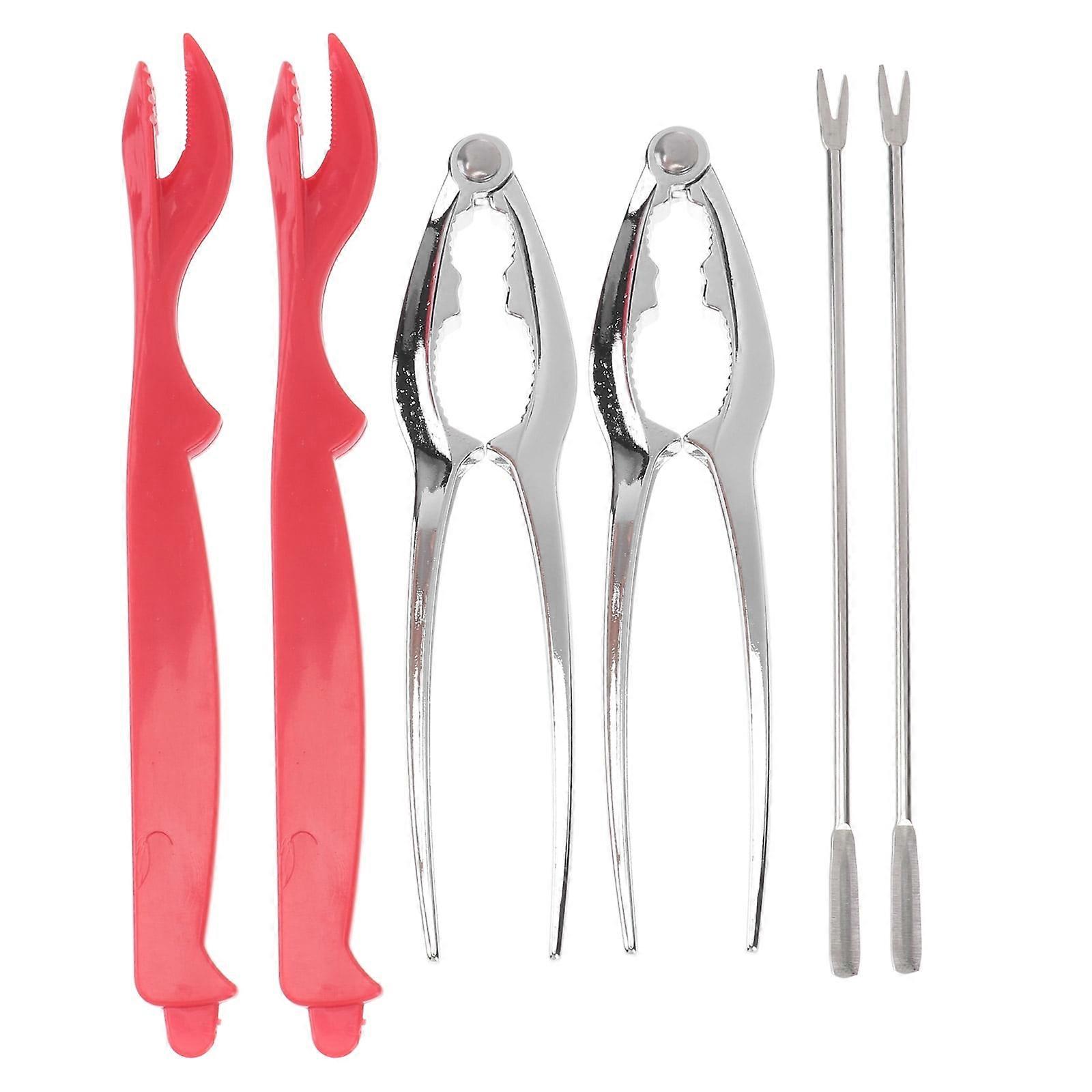 1 Set 8Pcs Crab Crackers Seafood Forks Crab Picks Tool Kit (Assorted Color)