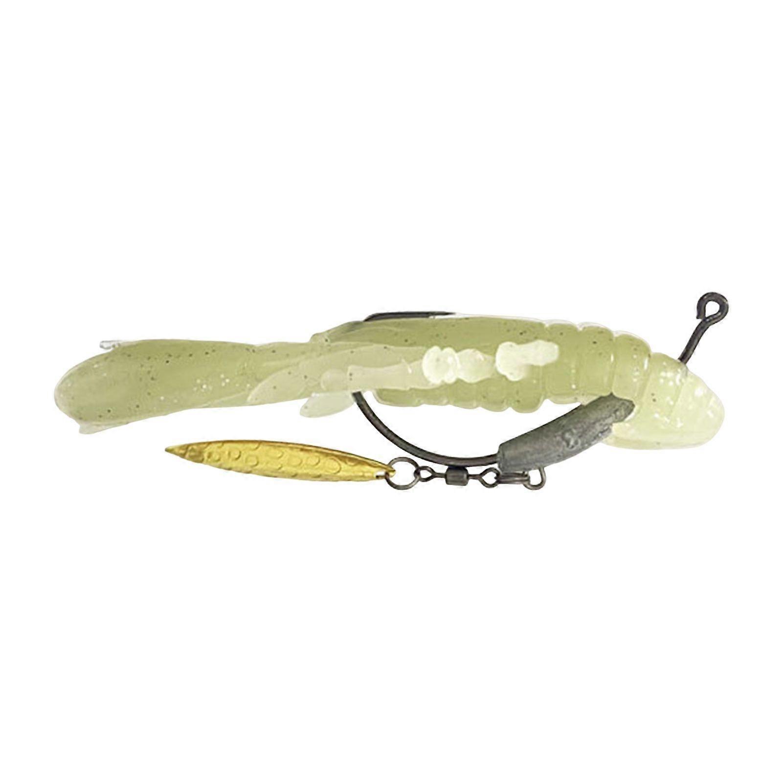 Shrimp Soft Bait Fishing Lure with Sharp Hooks Realistic Looking Vibrant Color Streamlined Artificial Lure Fake Bait