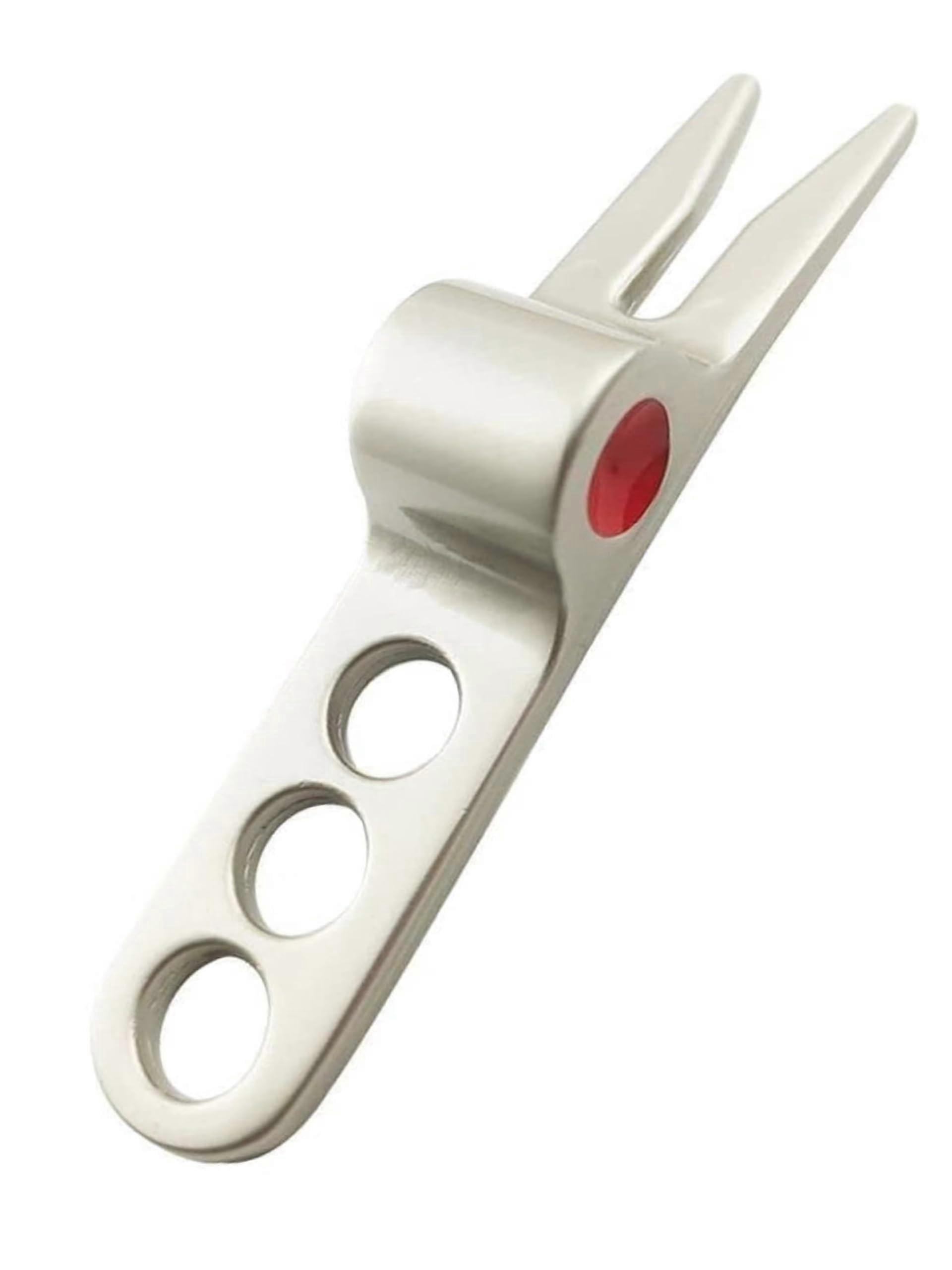 Golf Ball Fork Pivot Divot  Tool 1 Piece Silver Durable Compatible With Divot Tools