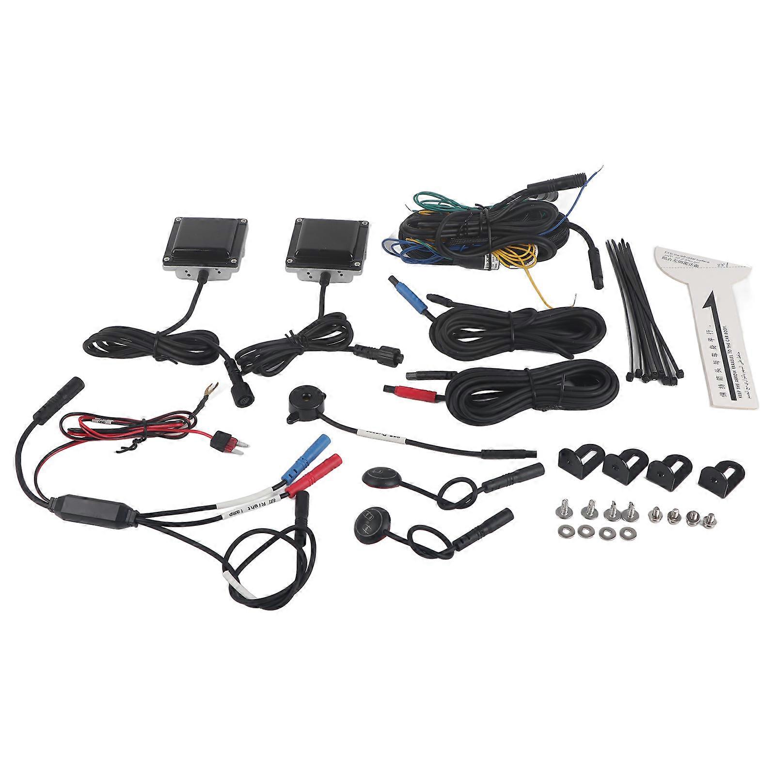 Blind spot detection kit for vehicles with 12V monitoring