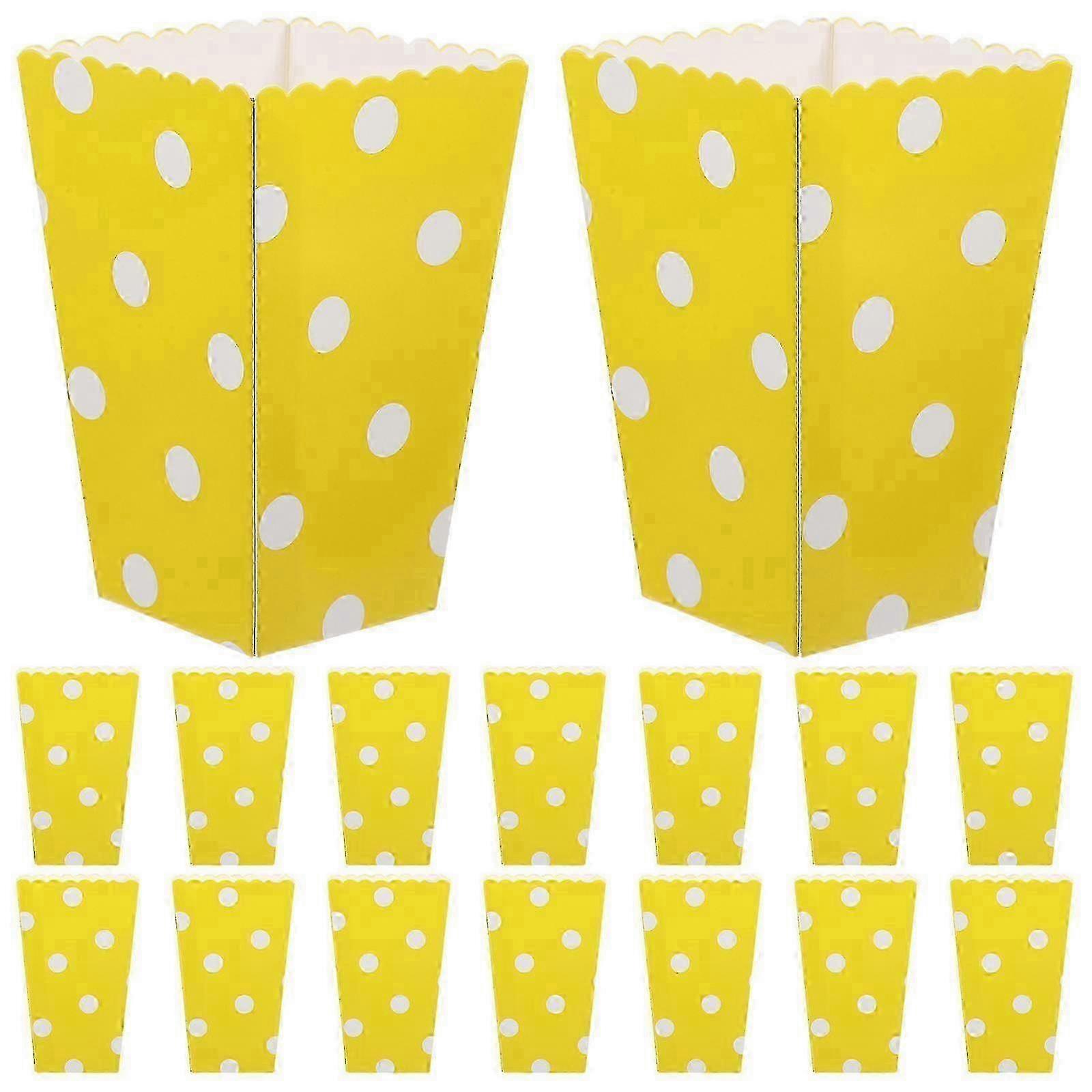 24pcs Popcorn Boxes Popcorn Paper Boxes Decorative French Fries Boxes Snack Boxes
