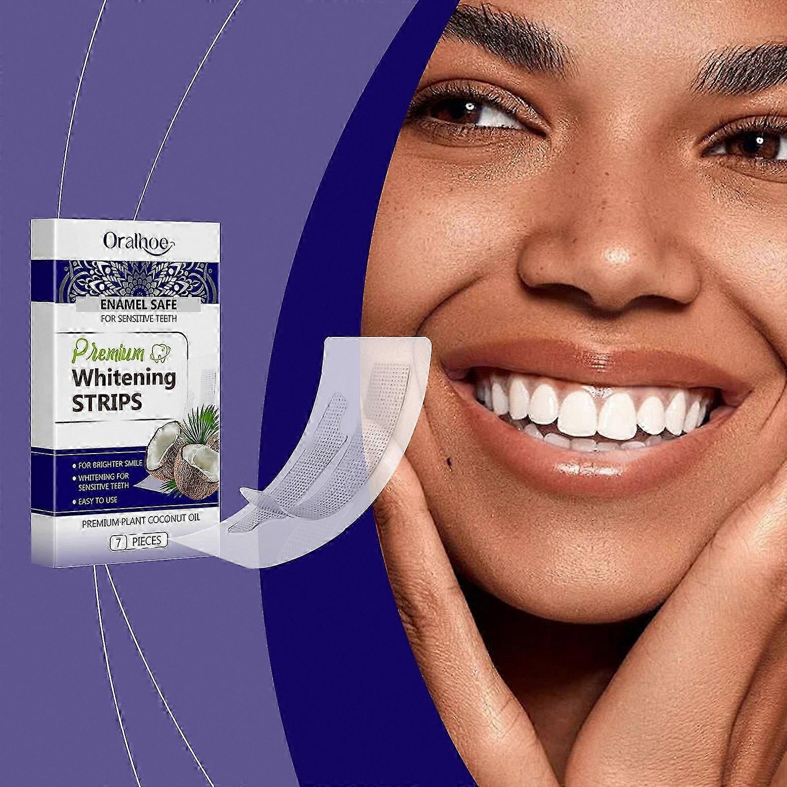 Mint-Infused Whitening Strips for Home Use, Gentle Non-Sensitivity Formula