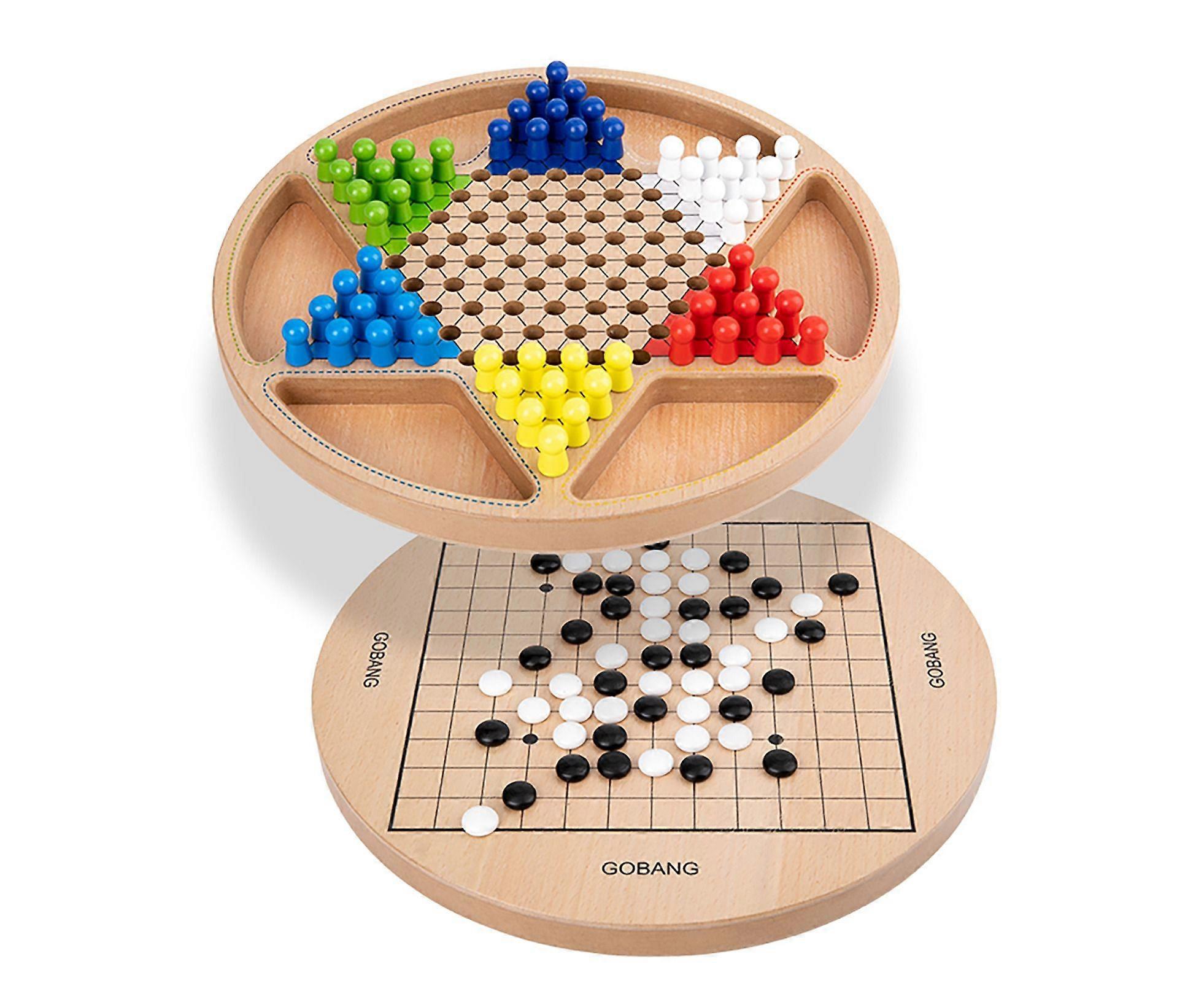 Gobang Non-toxic Family Game Environment Friendly Combo Game with Chess Ludo Chinese Checkers Toys for Kids-2