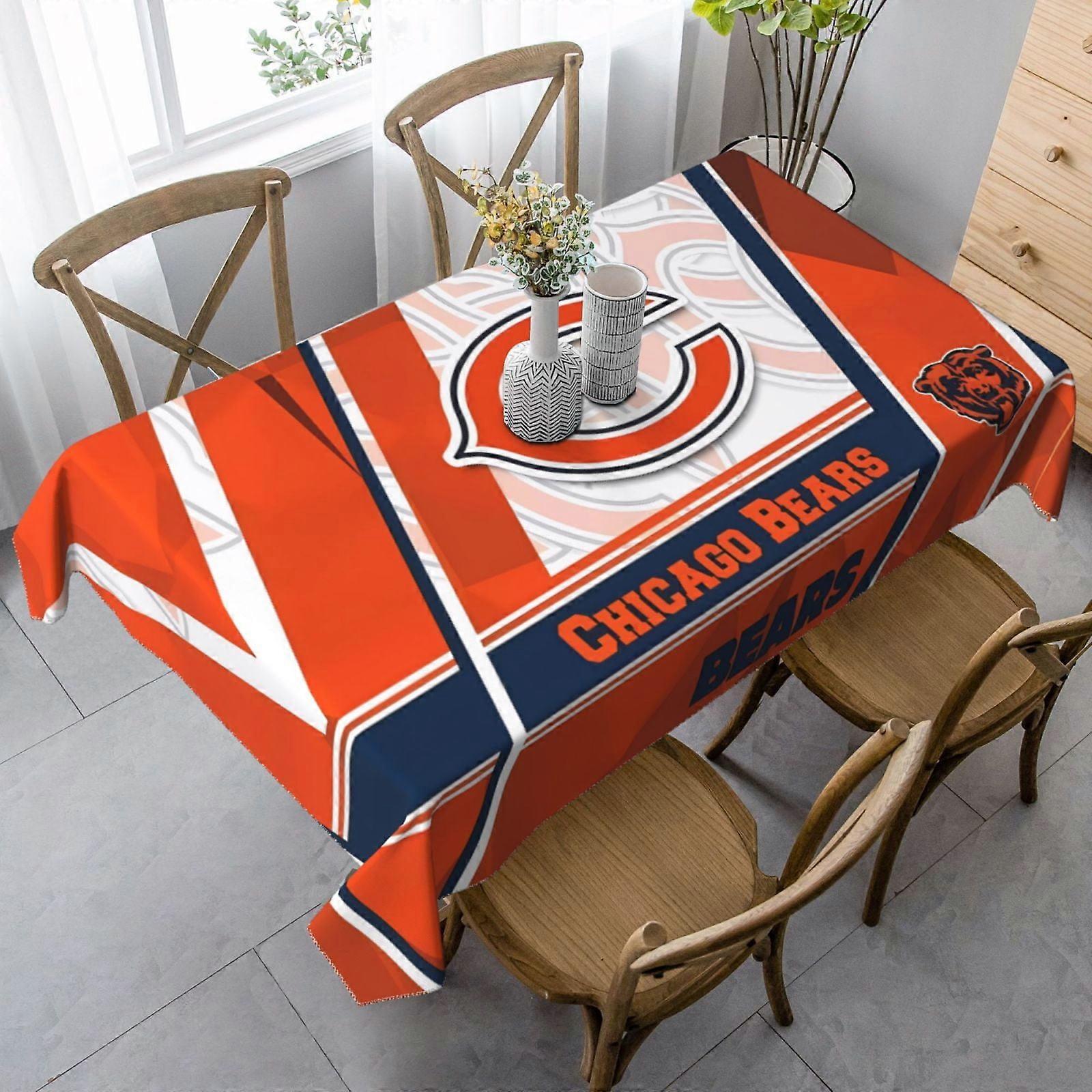 Bears Tablecloth Rectangular, Compatible with Outdoor Picnic, Christmas, Thanksgiving, Reusable Washable Wrinkle Resistant for Indoor Dining,