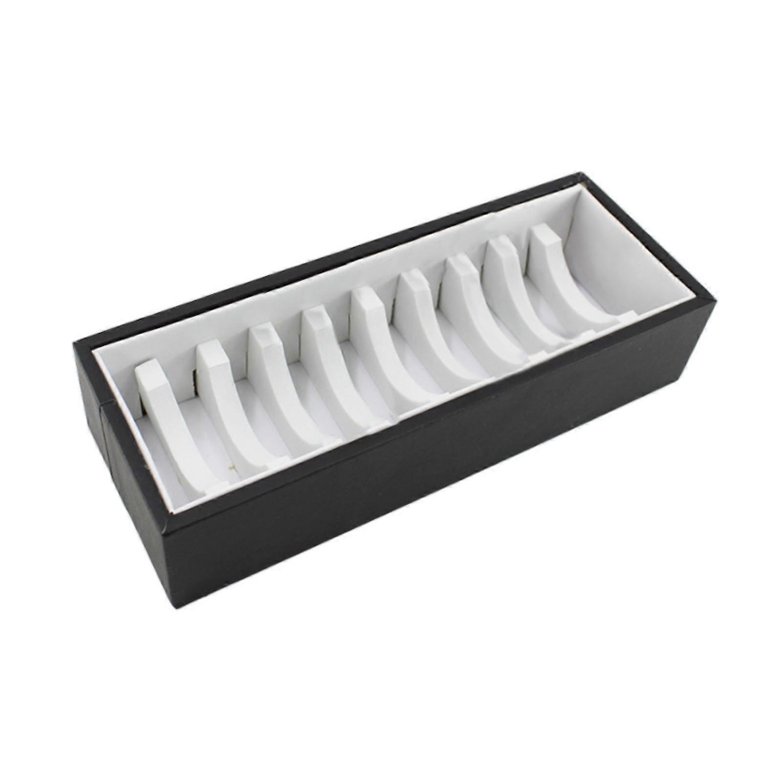 Bracelet and Bangle Holder Jewelry Storage Box Rectangle 10 Slots for Props