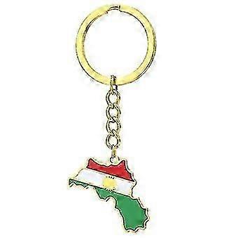 Gold/silver Color Pendant Keychain Kurdistan Map Shapes Key Rings Accessory