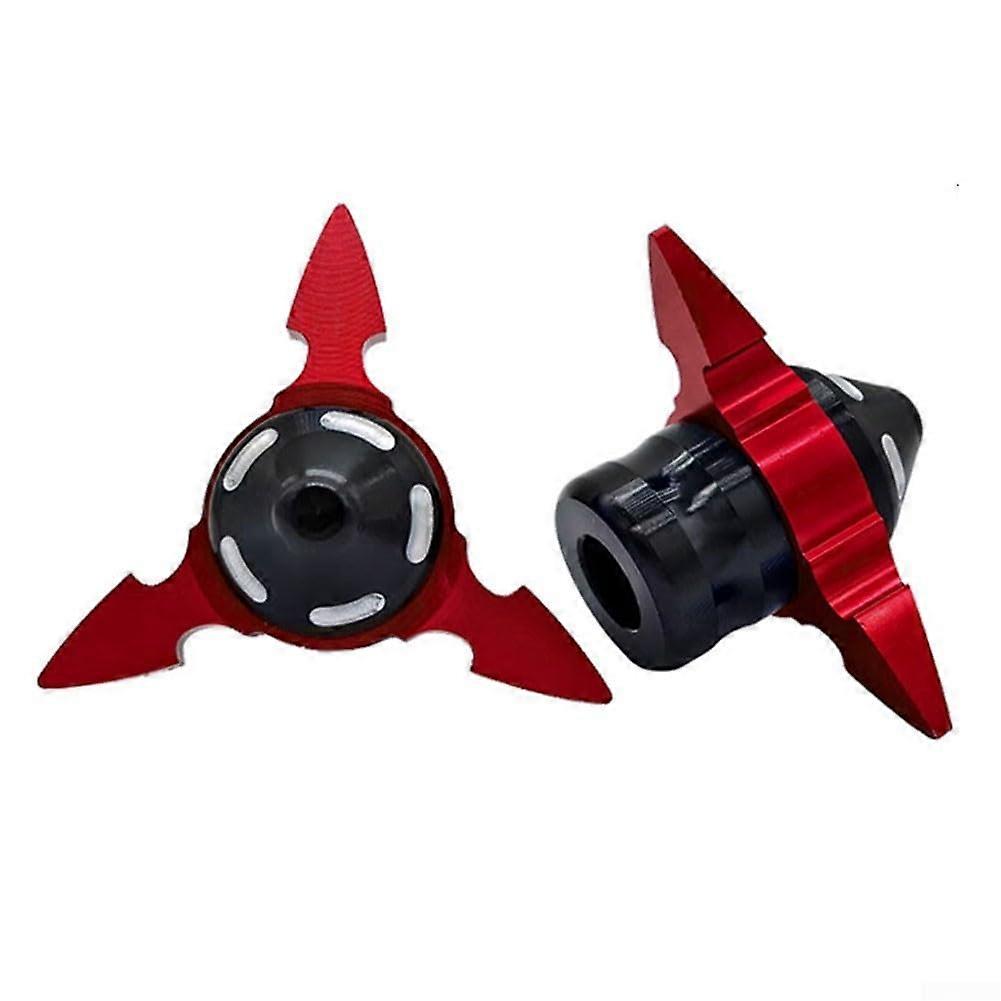 2 Pack Motorcycle Front Axle Cap Nut Covers with Spun Blade Design, ABS Material, Easy Install