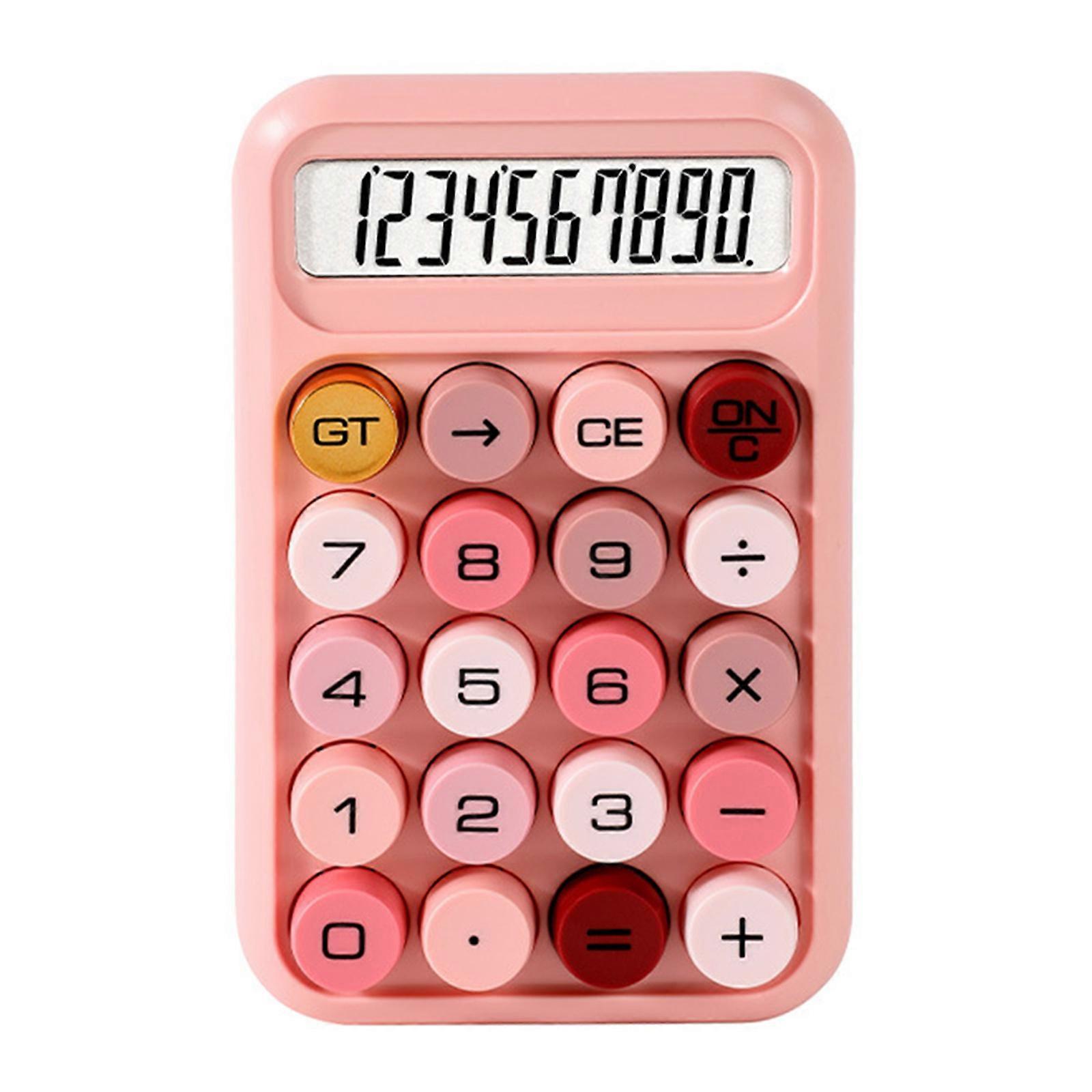 Vibrant Color Student Calculator Featuring LCD Wide Screen Comfortable Design And Key Durability  pink