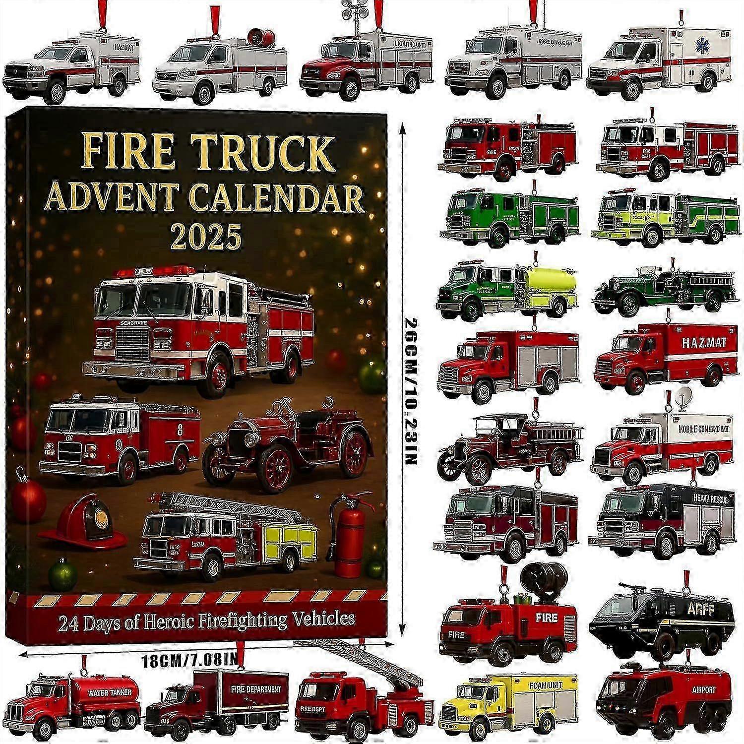 Adventní kalendář s tématem hasičského vozu na Vánoce 2025 25.-26.
