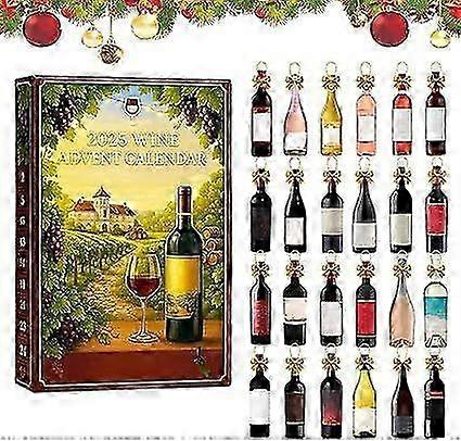 Wein-Adventskalender 2025 – Alkohol für Erwachsene – 24 Mini-Fläschchen Rot-Weißwein – Weihnachtsgeschenk – Liebe