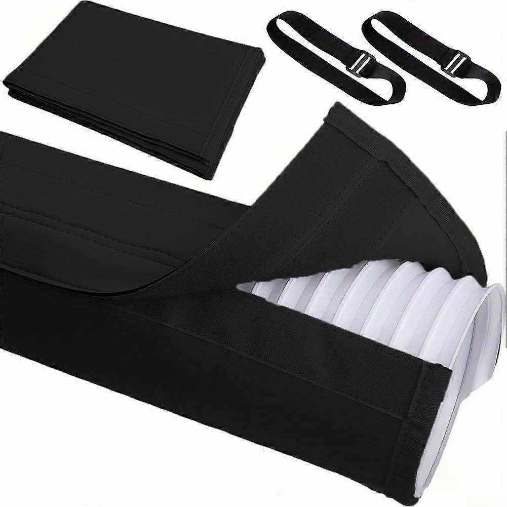 Portable Air Conditioner Hose Cover with TripleLayer Heat Insulation, 60in x 20in Duct Sleeve with Adjustable Straps, Black