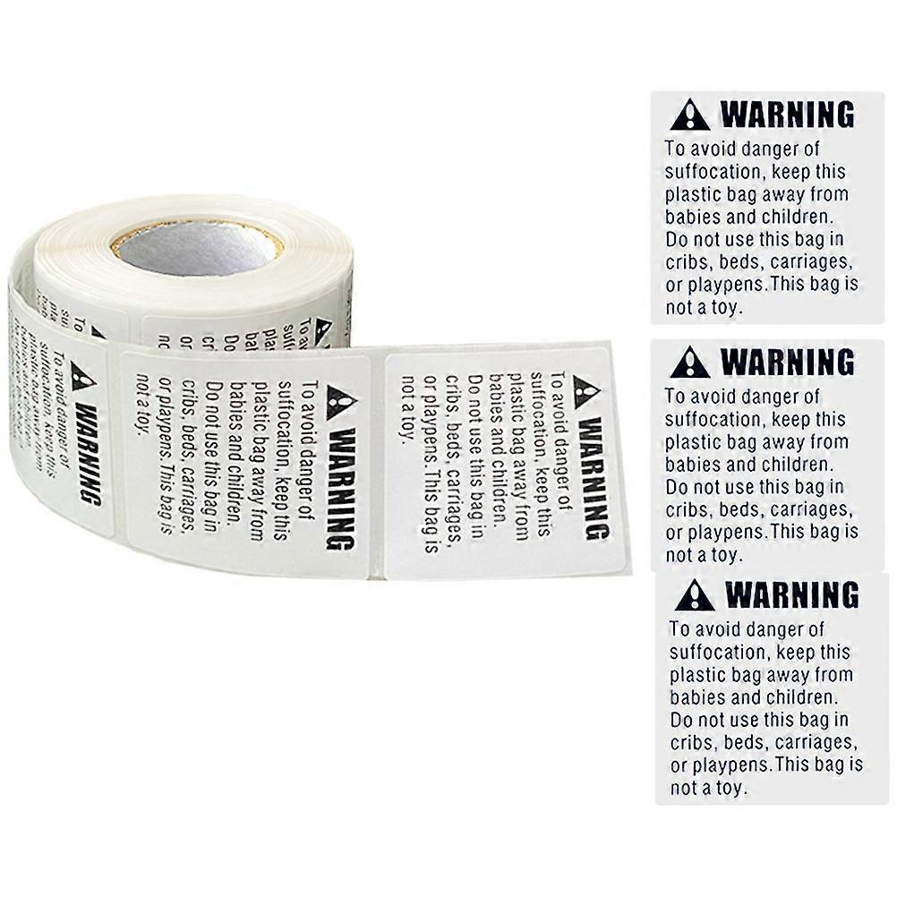 Paper Suffocation Warning Labels for Packaging 1 Roll Self-Adhesive Stickers