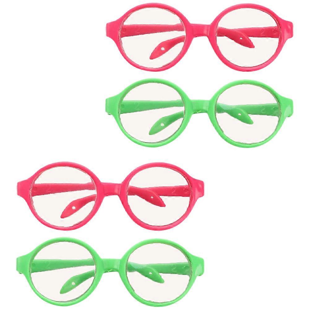 Plastic Doll Glasses Doll House Props for Decor 20Pcs Assorted Color Mini