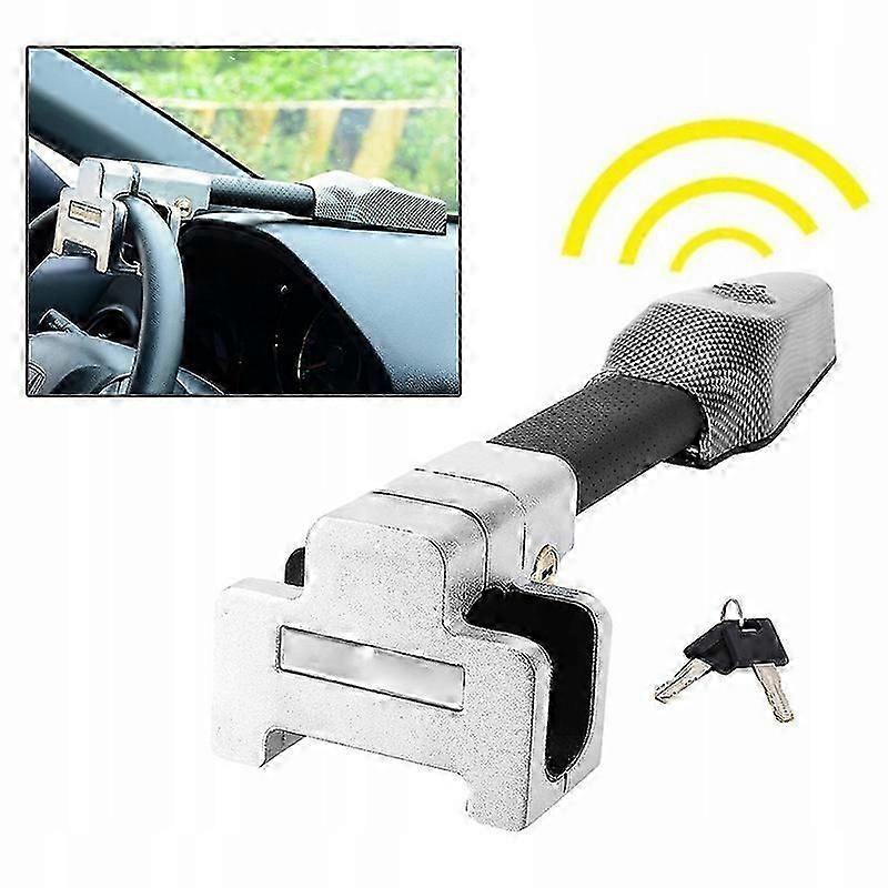 steering wheel lock with alarm vehicle security