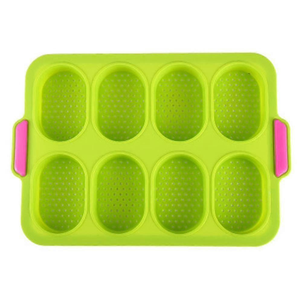 Mini baking pan, silicone baking pan mold, non-stick perforated baking pan, GREEN
