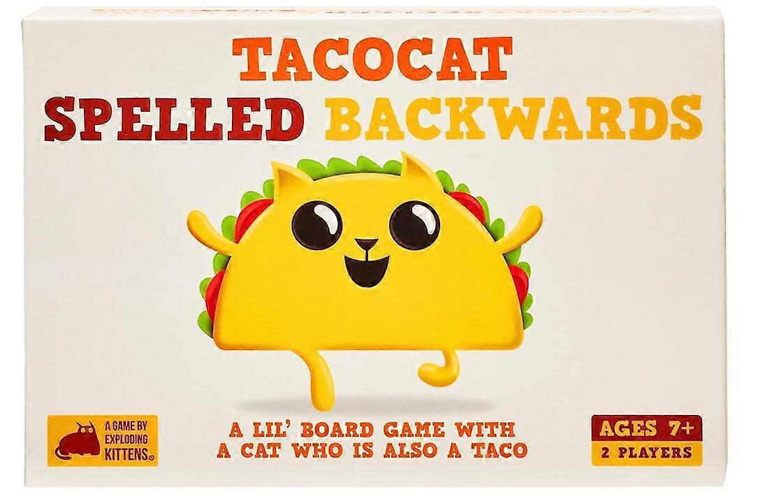 Bark kitiing, a card game featuring Zombie Cat, Hellcat, and Kung Fu Cat tacos, is a board game entirely in English.